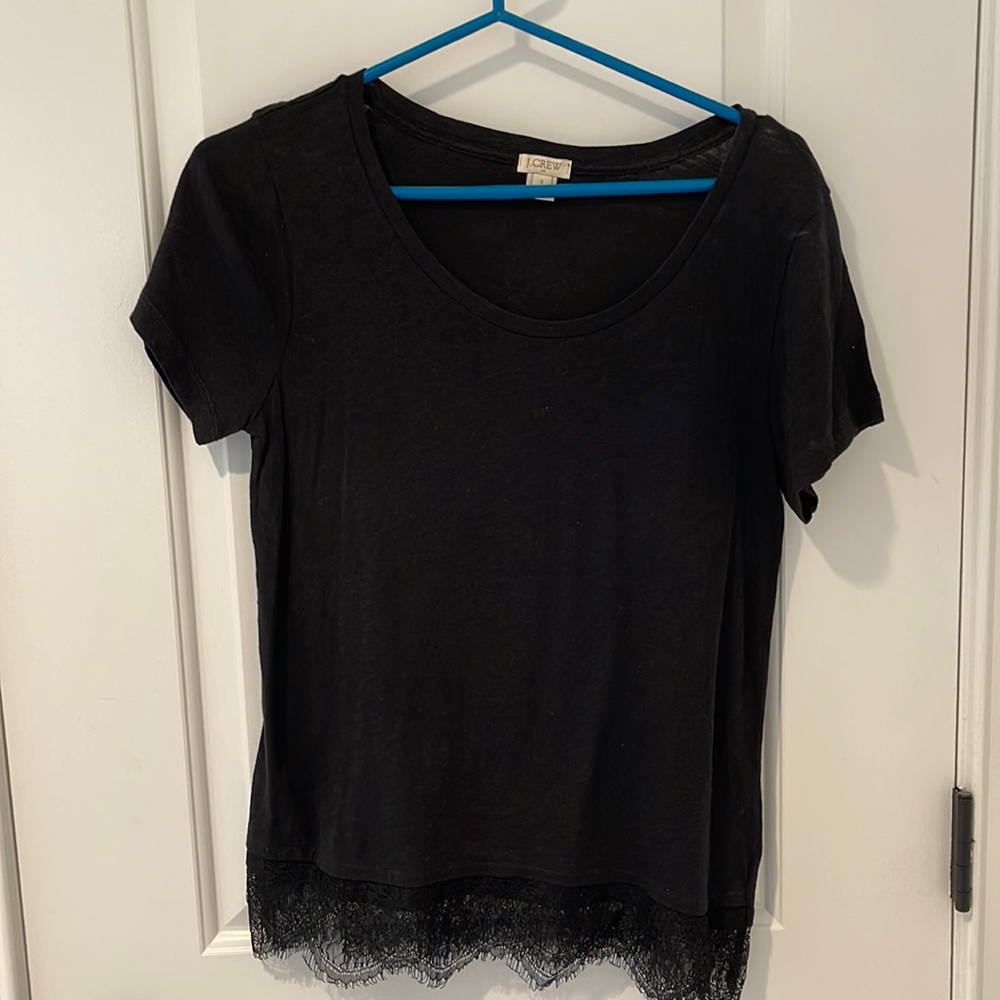Jcrew tee-shirt lace hem